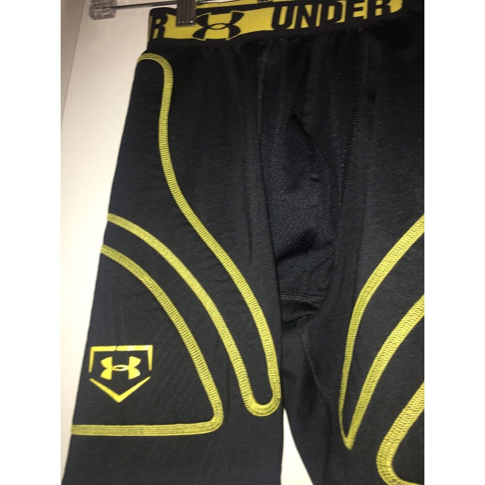 Under Armour Boys Compression Shorts Active Wear Elastic Waist Size Large Black - Picture 4 of 7